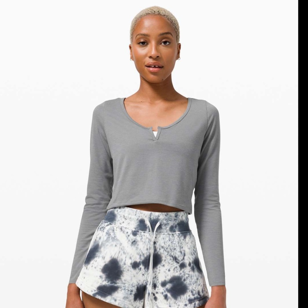 Lululemon Cropped Henley Long Sleeve